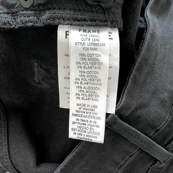 Frame Le Crop Mini Boot Shredded Raw Jeans in Fox Park Size 26 - Picture 10 of 10